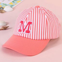 Babyhug Baseball Cap with Stripes - White & Pink-20