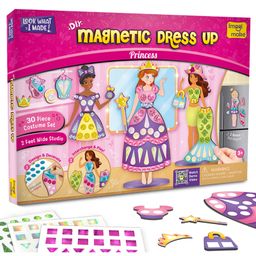 Imagimake DIY Magnetic Dress Up Princess Art & Craft Kit - Pink-image-6