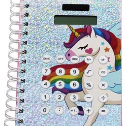 Rushabh Novelty Notebook Calculator 7-5 Unicorn spiral note book 100-Pages Ruled-image-48