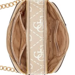 GUESS Printed PU Structured Shoulder Bag with Cut Work image 2