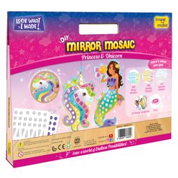 Imagimake Mirror Mosaic Princess & Unicorn Art and Craft Activity Kit - Multicolour image 2