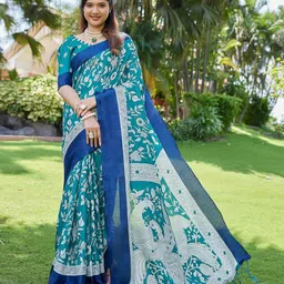 Lookmark Floral Printed Saree-image-41