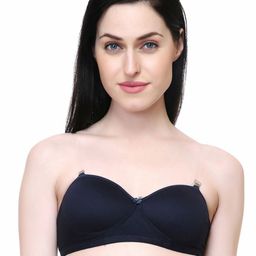 Lady Lyka Navy Blue Solid Non-Wired Lightly Padded T-shirt Bra SWEET18-image-62