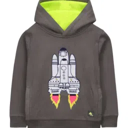 Cherry Crumble By Nitt Hyman Kids Grey Printed Hoodie-image-13
