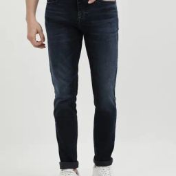 Tommy Hilfiger Black Cotton Slim Fit Jeans-image-64