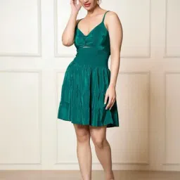 Urban Sundari Green Casual Fit Dress-picture-4