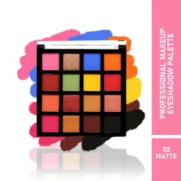 Half N Half Professional Makeup Eyeshadow Palette 02 Matte - 18 gm-76