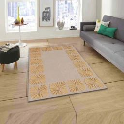 Presto Beige & Gold Wool Hand Tufted Carpet-39