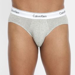 Calvin Klein Underwear Men Grey Solid Briefs NB18825WY-5WY-picture-7