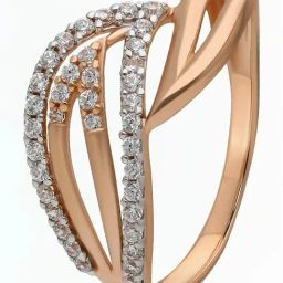 Malabar Gold and Diamonds 18k (750) BIS Hallmark Rose Gold Cocktail Ring for Women-image-90