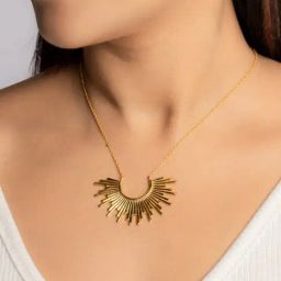 Palmonas Golden Ray Of Hope Vermeil Necklace for Women-image-37