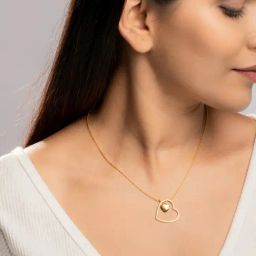 Palmonas Golden Beauty Of Hearts Vermeil Necklace for Women-image-36
