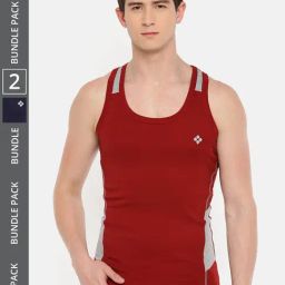 Dollar Bigboss Assorted Cotton Regular Fit Vest - Pack Of 2-image-38