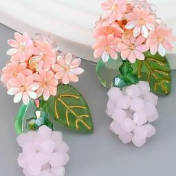 Estailo fashion Gold-Toned Floral Studs-image-42