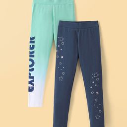 Honeyhap Girls Pack Of 2 Printed Ankle Length Leggings-30