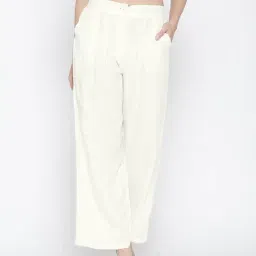 Sera White Regular Fit Pants-image-26