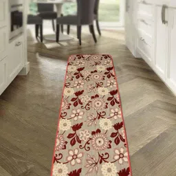 Saral Home Red & Beige Cotton Runner - Set of 1-image-55