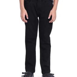 Rare Ones Boys Black Cotton Blend Solid Jeans-picture-9