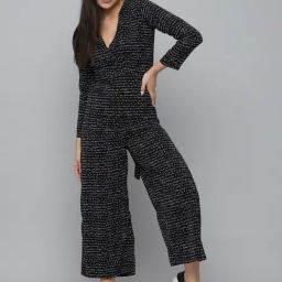 SHOWOFF Black Printed Jumpsuit-image-30