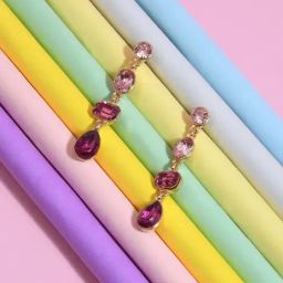Accessorize London Willow Pink Dangler Earrings-image-75