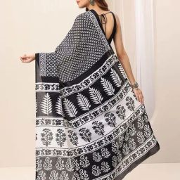 Libas Black Ethnic Motifs Pattern Saree with Unstitched Blouse image 2