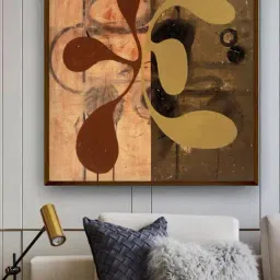 The Art House Abstract Multicolor Canvas Painting-38