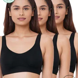 Inner Sense Black Full Coverage Bra - Pack of 3-picture-4