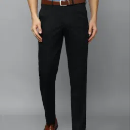 Louis Philippe Black Slim Fit Trousers-picture-46