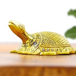 INTERNATIONAL GIFT Gold-Toned Tortoise With Raised Head and Shell Design Showpiece-23