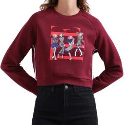 Elle Maroon Cotton Printed Sweatshirt-image-10