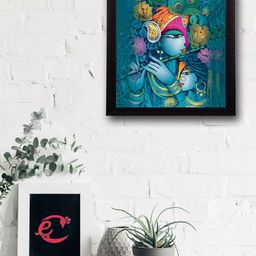 eCraftIndia Multicoloured Radha Krishna UV Wall Art-image-25