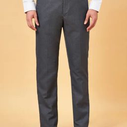 Peregrine By Pantaloons Light Grey Slim Fit Trousers-picture-38