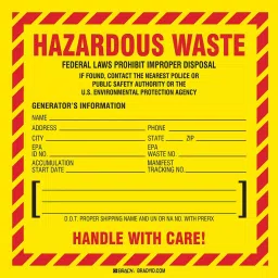 BRADY Vinyl 152.4 mm (6 Inch) English DOT Handling Label, 5AH44 (Pack of 50)-picture-15