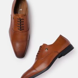 Louis Philippe Men Leather Textured Formal Oxfords-picture-6