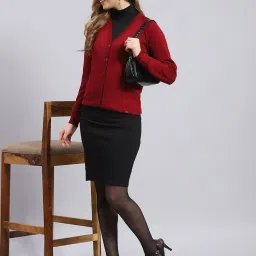 Monte Carlo Maroon Wool Cardigan image 5