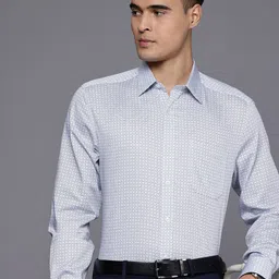 Louis Philippe Classic Printed Pure Cotton Formal Shirt-image-47