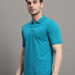 MERRIMENT Men Conversational Printed Polo Collar Cotton T-shirt-image-75