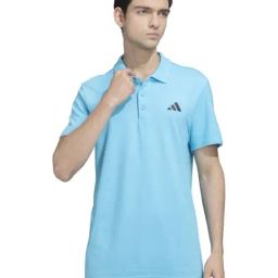 Adidas Blue Cotton Regular Fit Sports Polo-image-75