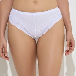 Wunderlove by Westside White Lace-Detailed Brazilian Brief-image-62