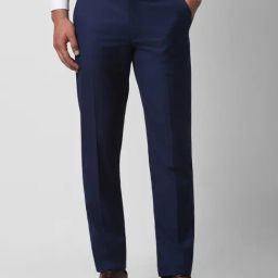 Van Heusen Navy Slim Fit Trousers-image-56