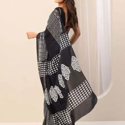 Libas Black Ethnic Motifs Pattern Saree with Unstitched Blouse image 2