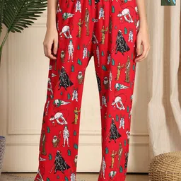 TAG 7 Pack Of 2 Printed Cotton Mid-Rise Lounge Pants-image-59