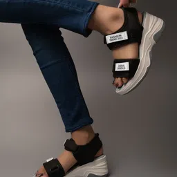 Shoetopia Printed Open Toe Wedge Heels-12