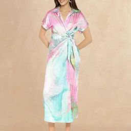 RAREISM Multi Cotton Blend Printed Short Sleeves Dress-picture-47