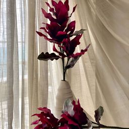Mason Home Pink & Purple Artificial Magnolia Flower Stem-picture-42
