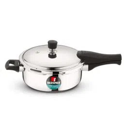Bergner Tri-Max Junior Silver Triply Stainless Steel And Gas Stove Outer Lid Pressure Pan (3000ml)-image-49