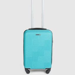 Teakwood Leathers Aqua Green Geometric Small Hard Sided Cabin Trolley-image-99
