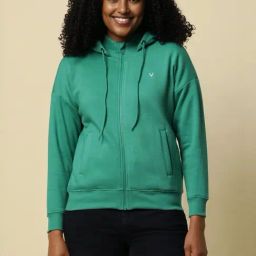 Allen Solly Green Regular Fit Hoodie-image-73