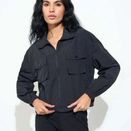 Ajile By Pantaloons Jet Black Regular Fit Sports Jacket-picture-34