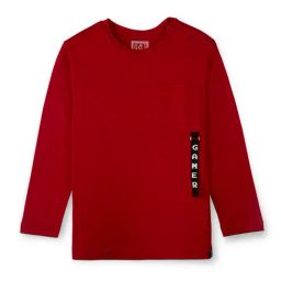 Gini & Jony Kids Red Solid Full Sleeves T-Shirt-15